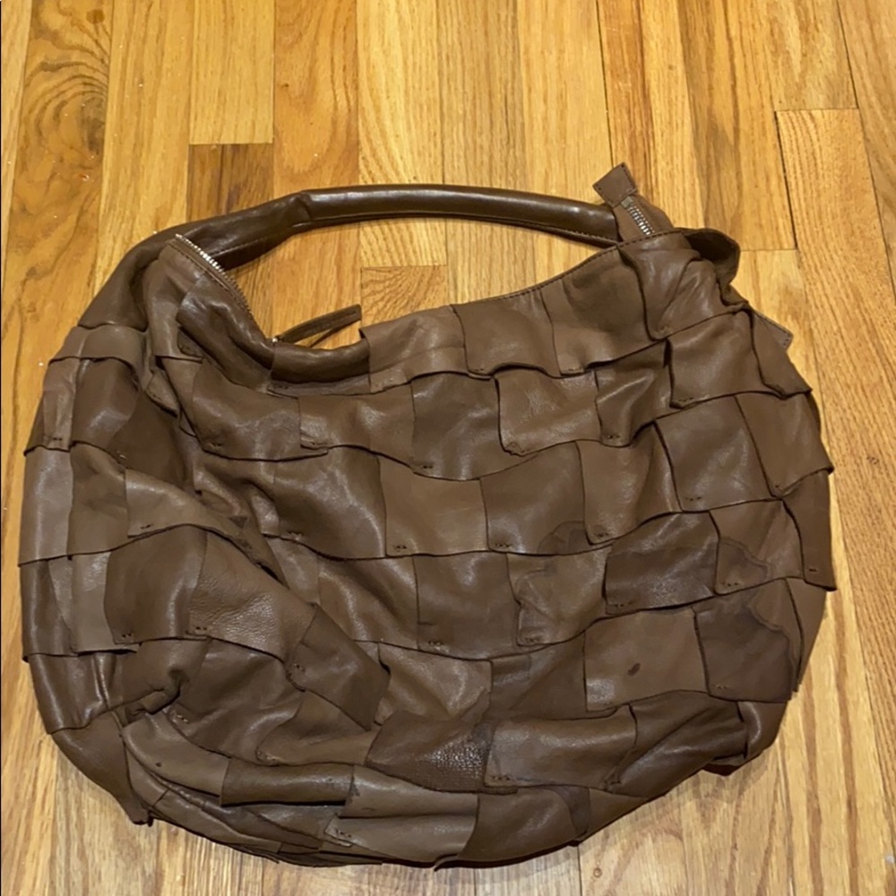 Genuine Patchwork Leather Hobo Bag